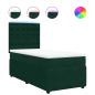 Preview: Boxspringbett mit Matratze Dunkelgrün 80x200 cm Samt