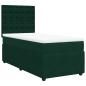 Preview: Boxspringbett mit Matratze Dunkelgrün 80x200 cm Samt