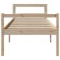 Preview: Seniorenbett mit Kopfteil 75x190 cm Massivholz Kiefer