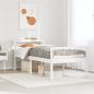 Preview: ARDEBO.de - Seniorenbett mit Kopfteil ohne Matratze Weiß 75x190 cm