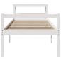 Preview: Seniorenbett mit Kopfteil ohne Matratze Weiß 75x190 cm