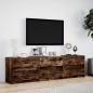 Preview: TV-Schrank mit LED-Beleuchtung Räuchereiche 180x34x50 cm