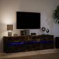 Preview: TV-Schrank mit LED-Beleuchtung Räuchereiche 180x34x50 cm
