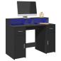 Preview: ARDEBO.de - LED-Schreibtisch Schwarz 120x55x91 cm Holzwerkstoff