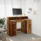 Preview: LED-Schreibtisch Altholz-Optik 120x55x91 cm Holzwerkstoff