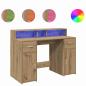 Preview: LED-Schreibtisch Artisan-Eiche 120x55x91 cm Holzwerkstoff