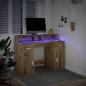 Preview: LED-Schreibtisch Artisan-Eiche 120x55x91 cm Holzwerkstoff