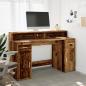 Preview: LED-Schreibtisch Altholz-Optik 140x55x91 cm Holzwerkstoff