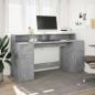 Preview: LED-Schreibtisch Betongrau 160x55x91 cm Holzwerkstoff