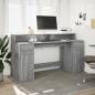 Preview: LED-Schreibtisch Grau Sonoma 160x55x91 cm Holzwerkstoff