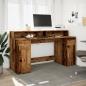 Preview: LED-Schreibtisch Altholz-Optik 160x55x91 cm Holzwerkstoff