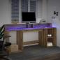 Preview: LED-Schreibtisch Artisan-Eiche 200x55x91 Holzwerkstoff