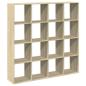 Preview: Bücherregal Sonoma-Eiche 137,5x29x137,5 cm Holzwerkstoff