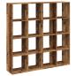 Preview: B?cherregal Altholz-Optik 137,5x29x137,5 cm Holzwerkstoff