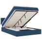 Preview: Ottoman-Bett mit Matratze Blau 140x190 cm Stoff