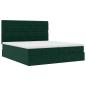 Preview: Ottoman-Bett mit Matratzen Dunkelgrün 200x200 cm Samt