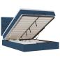 Preview: Ottoman-Bett mit Matratze & LEDs Blau 140x200 cm Stoff