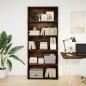 Preview: ARDEBO.de - Bücherregal Räuchereiche 80x30x189 cm Holzwerkstoff