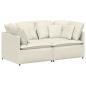 Preview: Modulares Sofa mit Kissen Samt Cream
