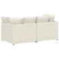 Preview: Modulares Sofa mit Kissen Samt Cream