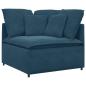 Preview: Modulares Sofa mit Kissen Samt Blau