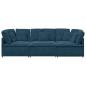 Preview: Modulares Sofa mit Kissen Samt Blau