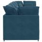 Preview: Modulares Sofa mit Kissen Samt Blau