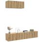 Preview: ARDEBO.de - 3-tlg. TV-Schrank-Set Wandmontage Artisan-Eiche Holzwerkstoff