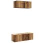 Preview: 2-tlg. TV-Schrank-Set Wandmontage Altholz-Optik Holzwerkstoff