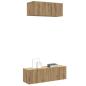 Preview: ARDEBO.de - 2-tlg. TV-Schrank-Set Wandmontage Artisan-Eiche Holzwerkstoff