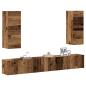 Preview: ARDEBO.de - 4-tlg. TV-Schrank-Set Wandmontage Altholz-Optik Holzwerkstoff