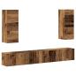 Preview: 4-tlg. TV-Schrank-Set Wandmontage Altholz-Optik Holzwerkstoff