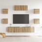 Preview: 7-teiliges TV-Schrank-Set Wandmontage Artisan Eiche
