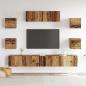 Preview: 7-tlg. TV-Schrank-Set Wandmontage Altholz-Optik Holzwerkstoff