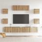 Preview: 7-tlg. TV-Schrank-Set Wandmontage Artisan-Eiche Holzwerkstoff