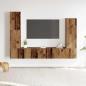 Preview: ARDEBO.de - 4-tlg. TV-Schrank-Set Wandmontage Altholz-Optik Holzwerkstoff