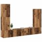 Preview: 4-tlg. TV-Schrank-Set Wandmontage Altholz-Optik Holzwerkstoff
