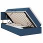 Preview: LED-Speicherbett mit Matratze Blau 90 x 200 cm Stoff