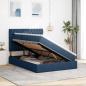 Preview: LED-Speicherbett mit Matratze Blau 140 x 200 cm Stoff