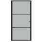 Preview: Innentür 102,5x201,5 cm Schwarz Mattglas und Aluminium