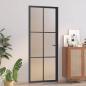 Preview: ARDEBO.de - Innentür 83x201,5 cm Schwarz Mattglas und Aluminium