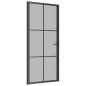 Preview: Innentür 93x201,5 cm Schwarz Mattglas und Aluminium