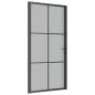 Preview: Innentür 102,5x201,5 cm Schwarz Mattglas und Aluminium