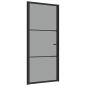 Preview: Innentür 93x201,5 cm Schwarz ESG-Glas und Aluminium