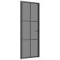 Preview: Innentür 76x201,5 cm Schwarz ESG-Glas und Aluminium