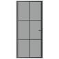 Preview: Innentür 93x201,5 cm Schwarz ESG-Glas und Aluminium