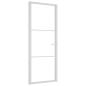 Preview: Innentür 83x201,5 cm Weiß ESG-Glas und Aluminium