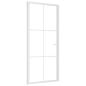 Preview: Innentür 93x201,5 cm Weiß ESG-Glas und Aluminium