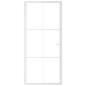 Preview: Innentür 93x201,5 cm Weiß ESG-Glas und Aluminium