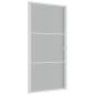 Preview: Innentür 102,5x201,5 cm Weiß Mattglas und Aluminium